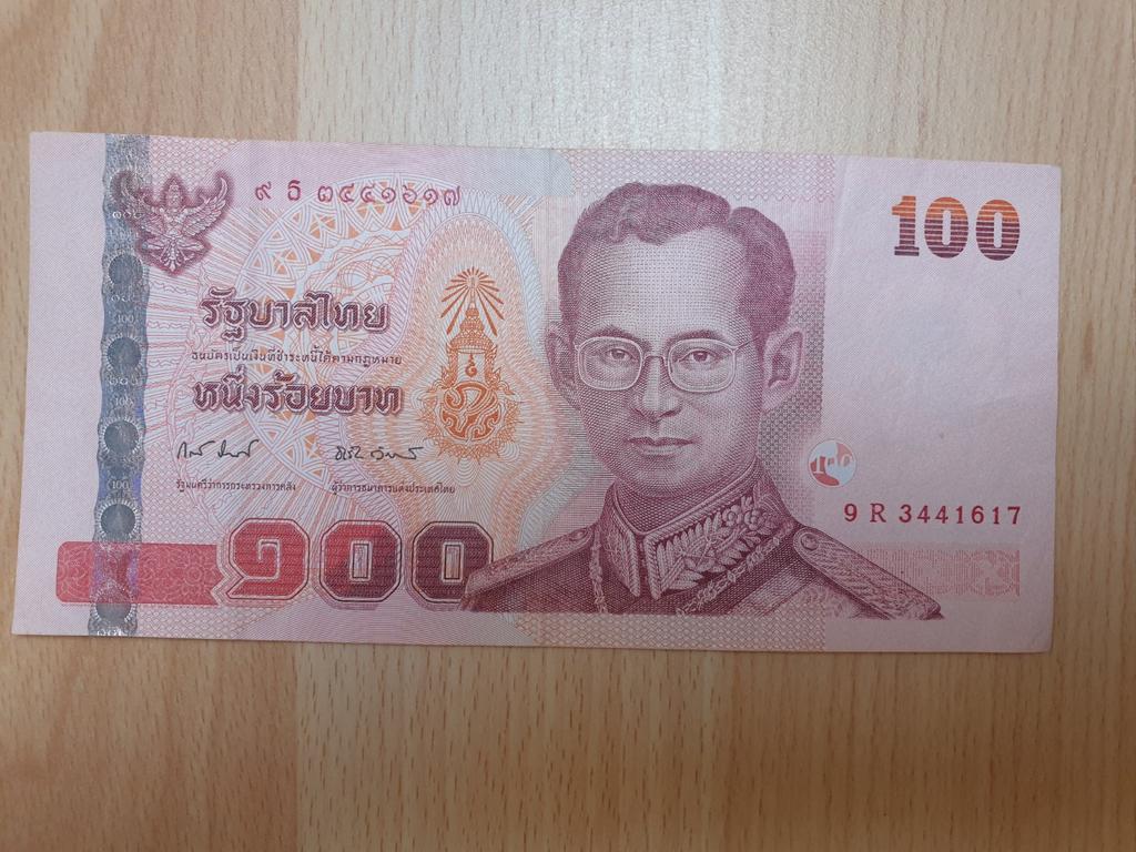 Thailand 100 Baht - 60e kroning Koning Bhumibol, Postzegels en Munten, Bankbiljetten | Azië, Zuidoost-Azië, Ophalen of Verzenden