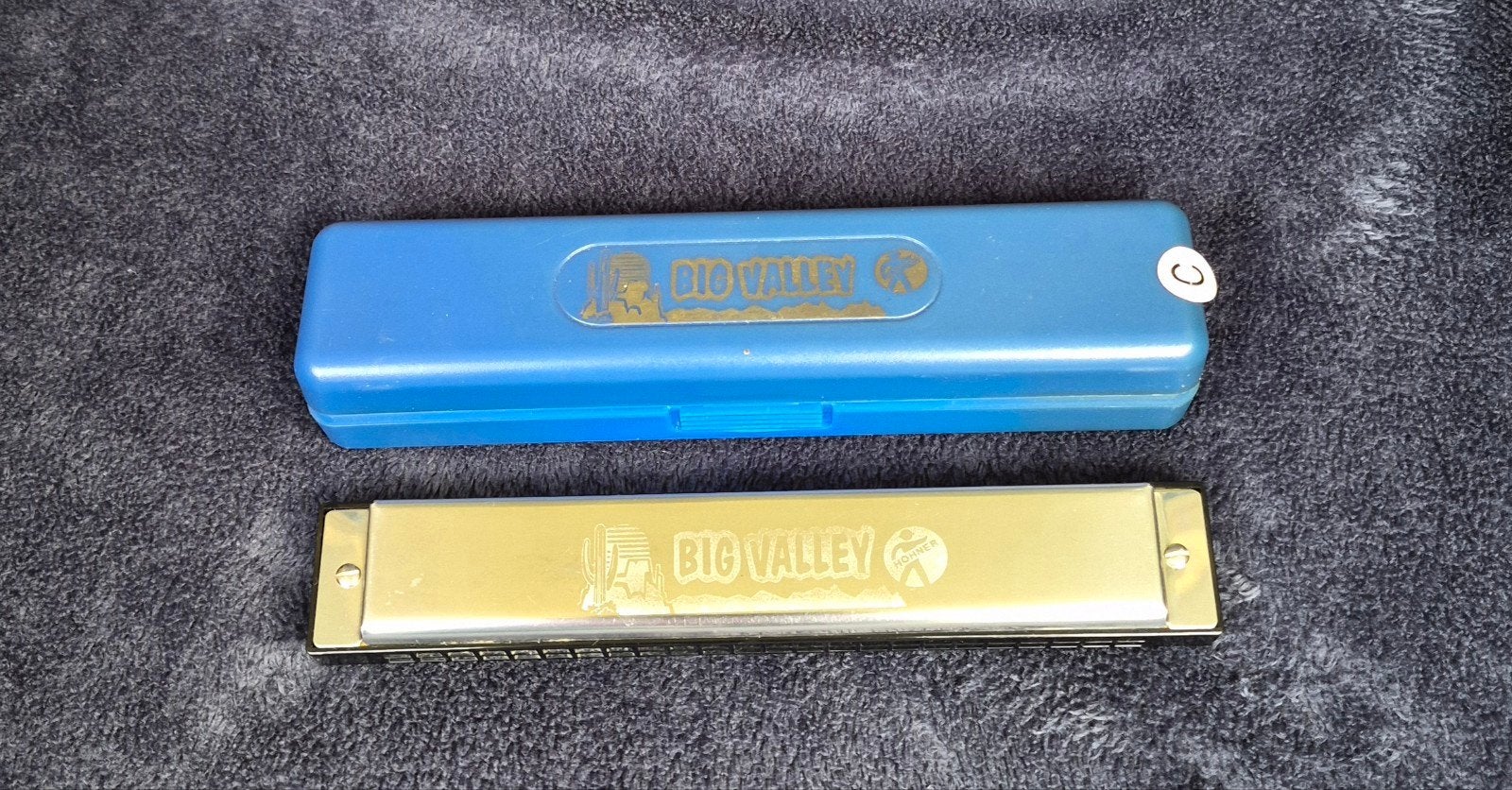 mondharmonica Hohner Big Valley, Ophalen, Gebruikt, C-mondharmonica, Met koffer of doosje