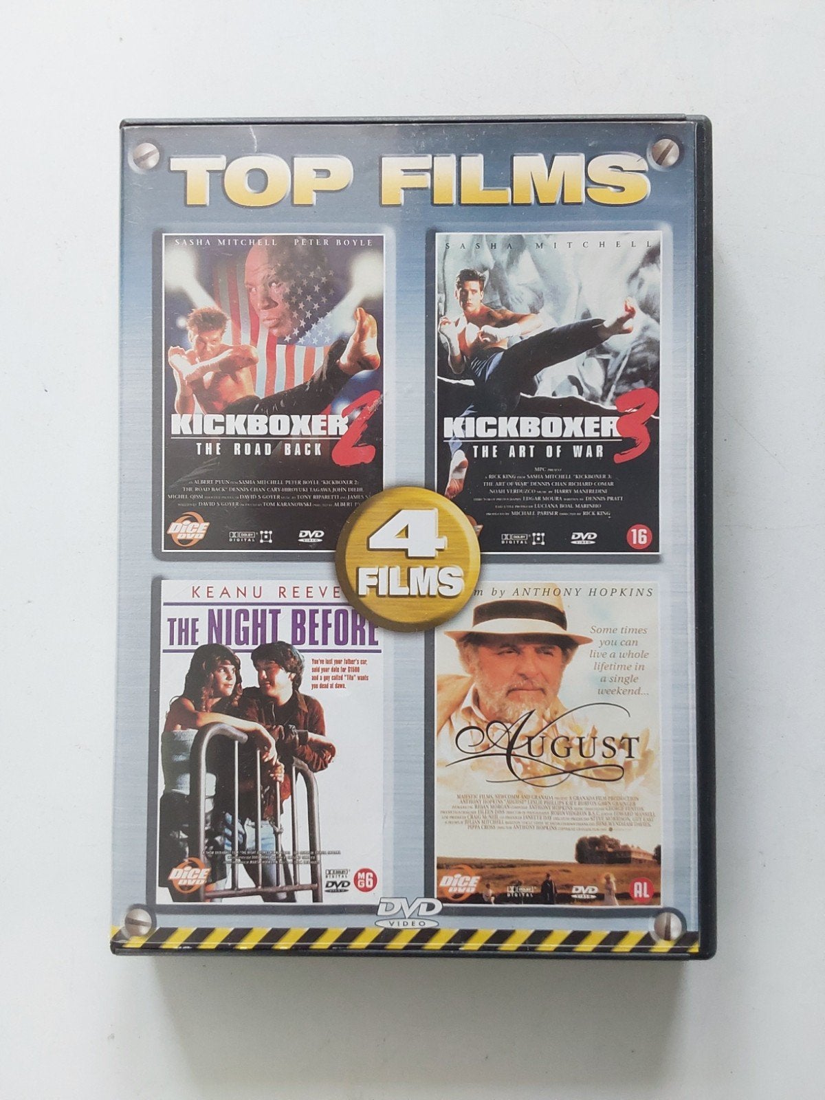 4 Topfilms op 2 DVD ' s, Cd's en Dvd's, Nederlands, Actie, Ophalen of Verzenden, Gebruikt