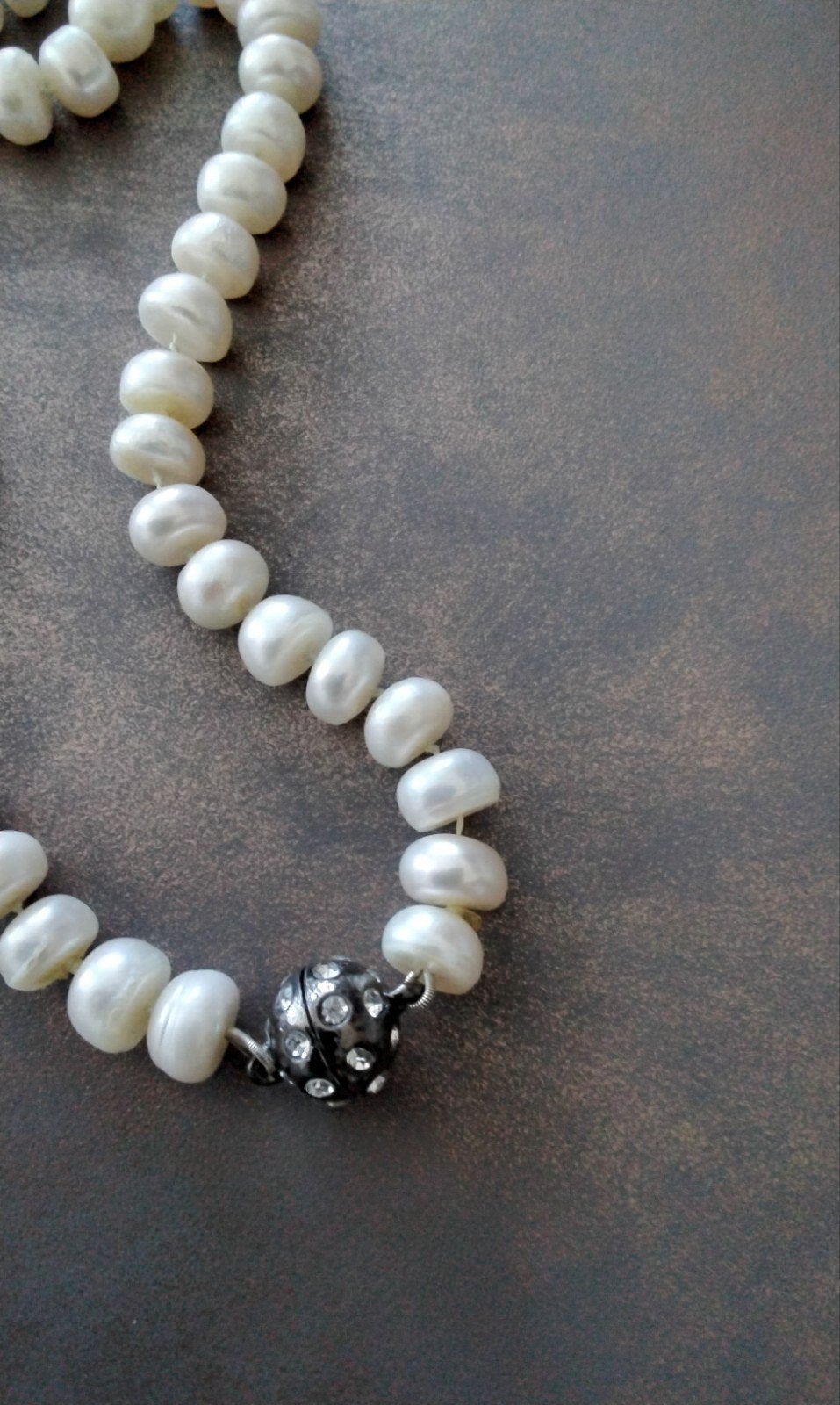 parelsnoer, Sieraden, Tassen en Uiterlijk, Kettingen, Ophalen of Verzenden, Zo goed als nieuw, Zilver, Overige materialen