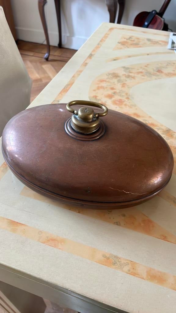 Mooie antieke koperen warmtekruik (bed of voetwarmer), Ophalen of Verzenden, Koper