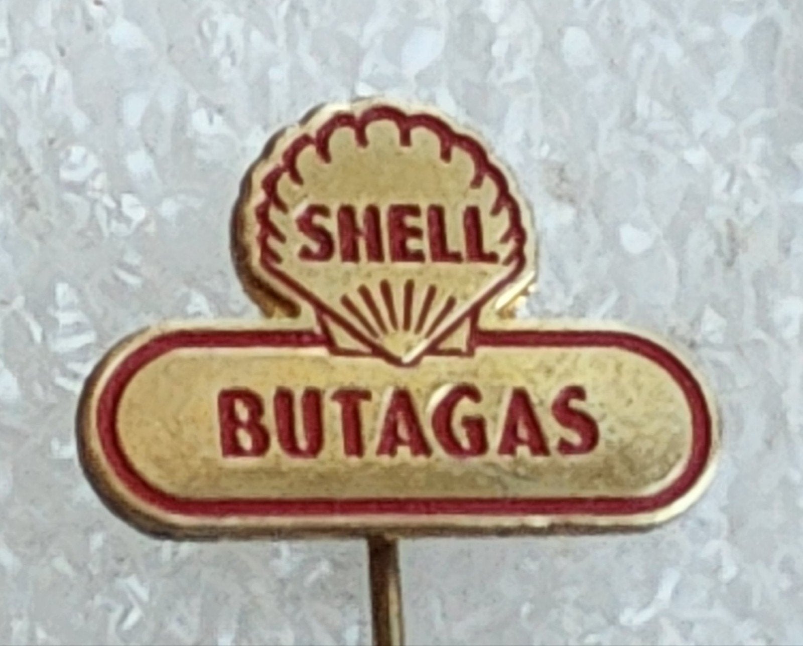 Vintage Shell Butagas Speldje, Verzamelen, Ophalen of Verzenden, Gebruikt, Merk, Speldje of Pin