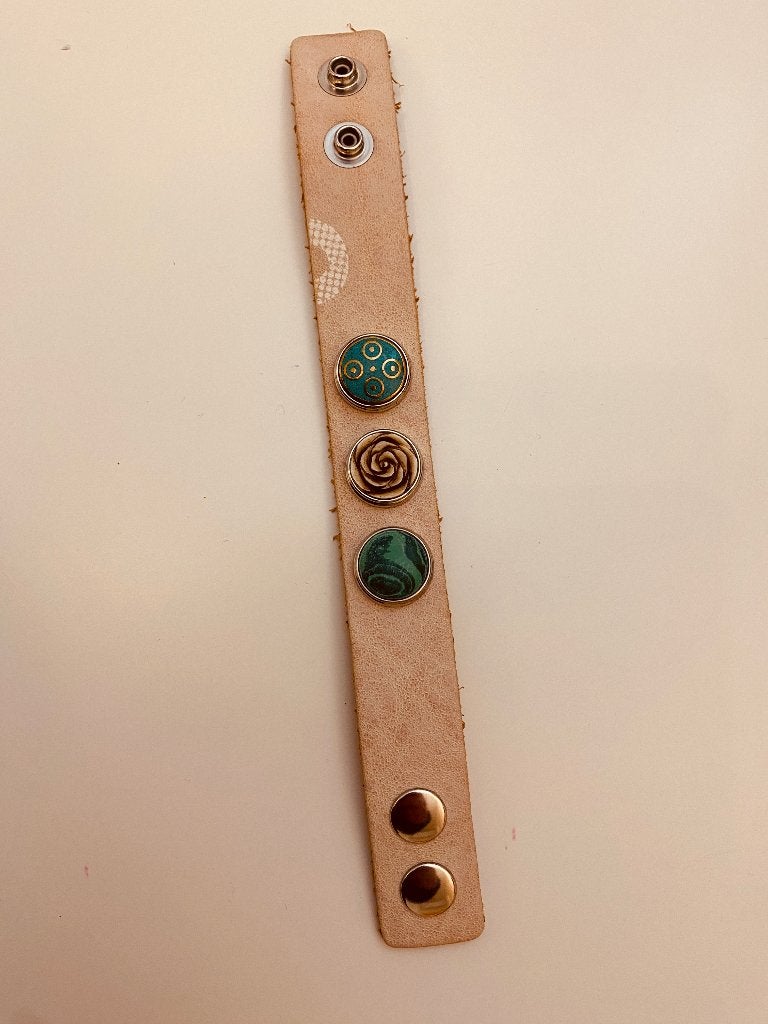 Noosa Amsterdam armband met chunks - Leer, Bruin, Leer, Ophalen of Verzenden, Zo goed als nieuw
