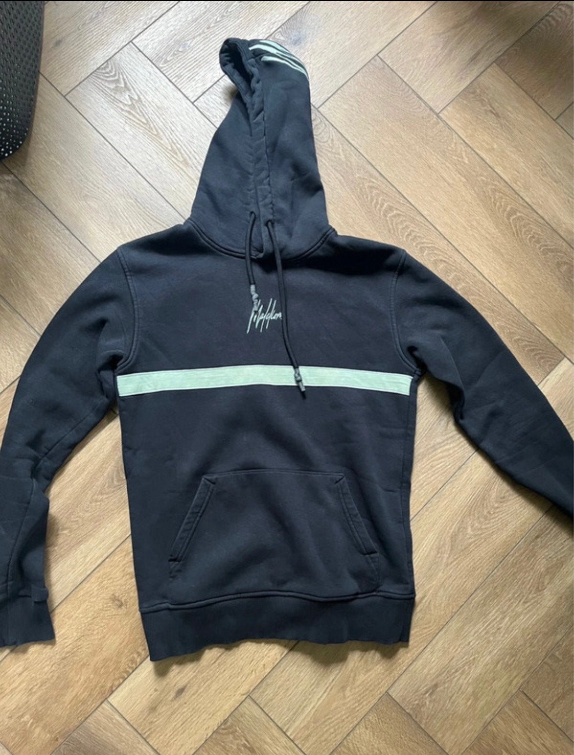Malelions hoodie zwart met mintgroene details - Maat S, Ophalen of Verzenden, Gedragen, Maat 46 (S) of kleiner, Zwart