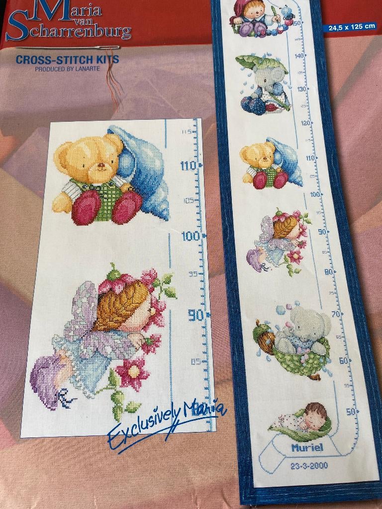 M. V SCHARRENBURG GROEIMETER kleine vriendjes COLLECTORS, Verzenden, Zo goed als nieuw, Handborduren, Borduurpakket