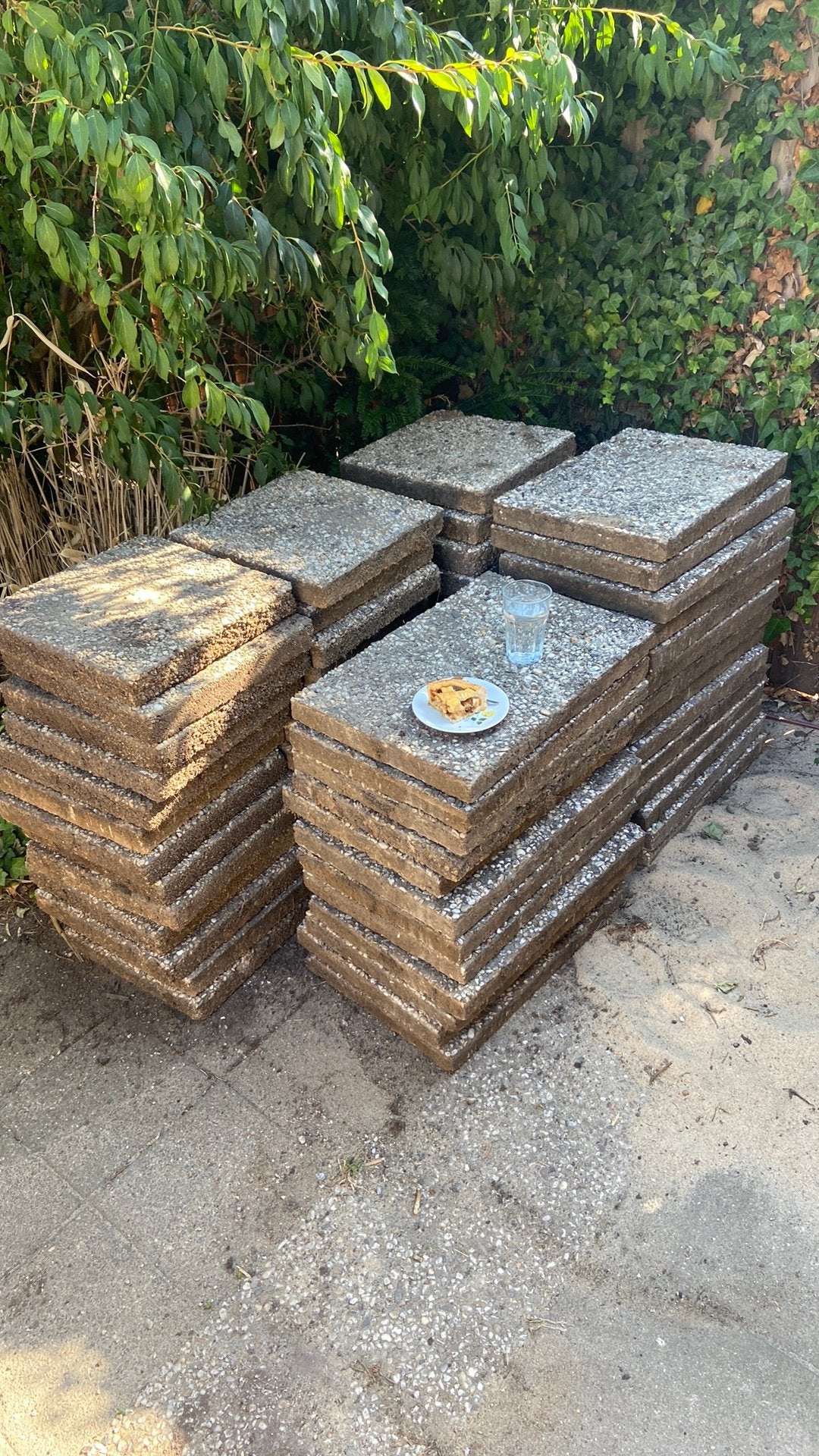 Grindtegels, Tuin en Terras, Ophalen, Gebruikt, Beton, Terrastegels