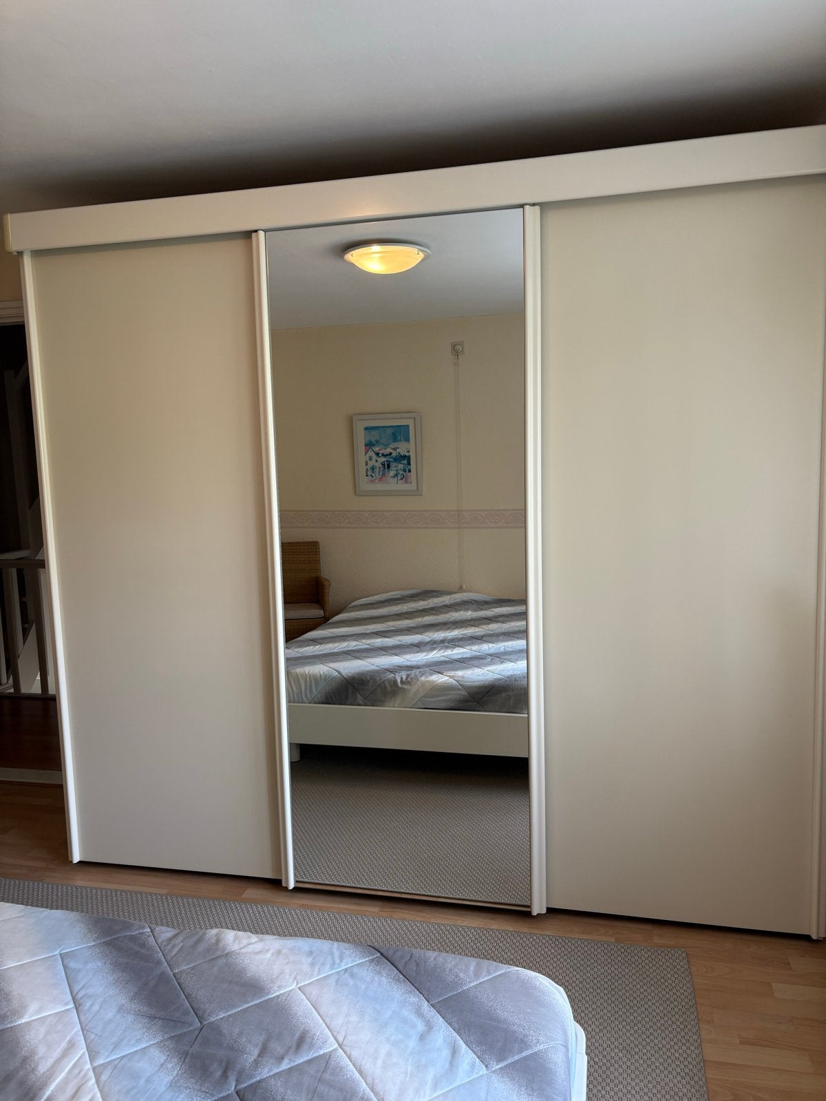 Kledingkast met schuifdeuren, spiegel en softclose, Huis en Inrichting, Kasten | Kledingkasten, Ophalen, Met plank(en), Gebruikt