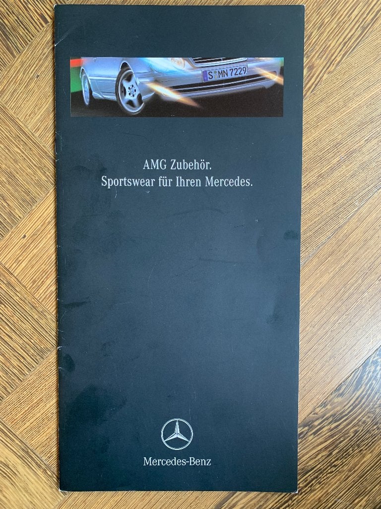 Folder brochure Mercedes-Benz AMG Zubehör 1998 nieuw!, Nieuw, Mercedes-Benz, Mercedes, Ophalen of Verzenden