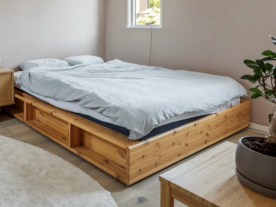 Karup Bed (Matrasgrootte 160x200), Huis en Inrichting, Ophalen, Bruin, Zo goed als nieuw, 200 cm