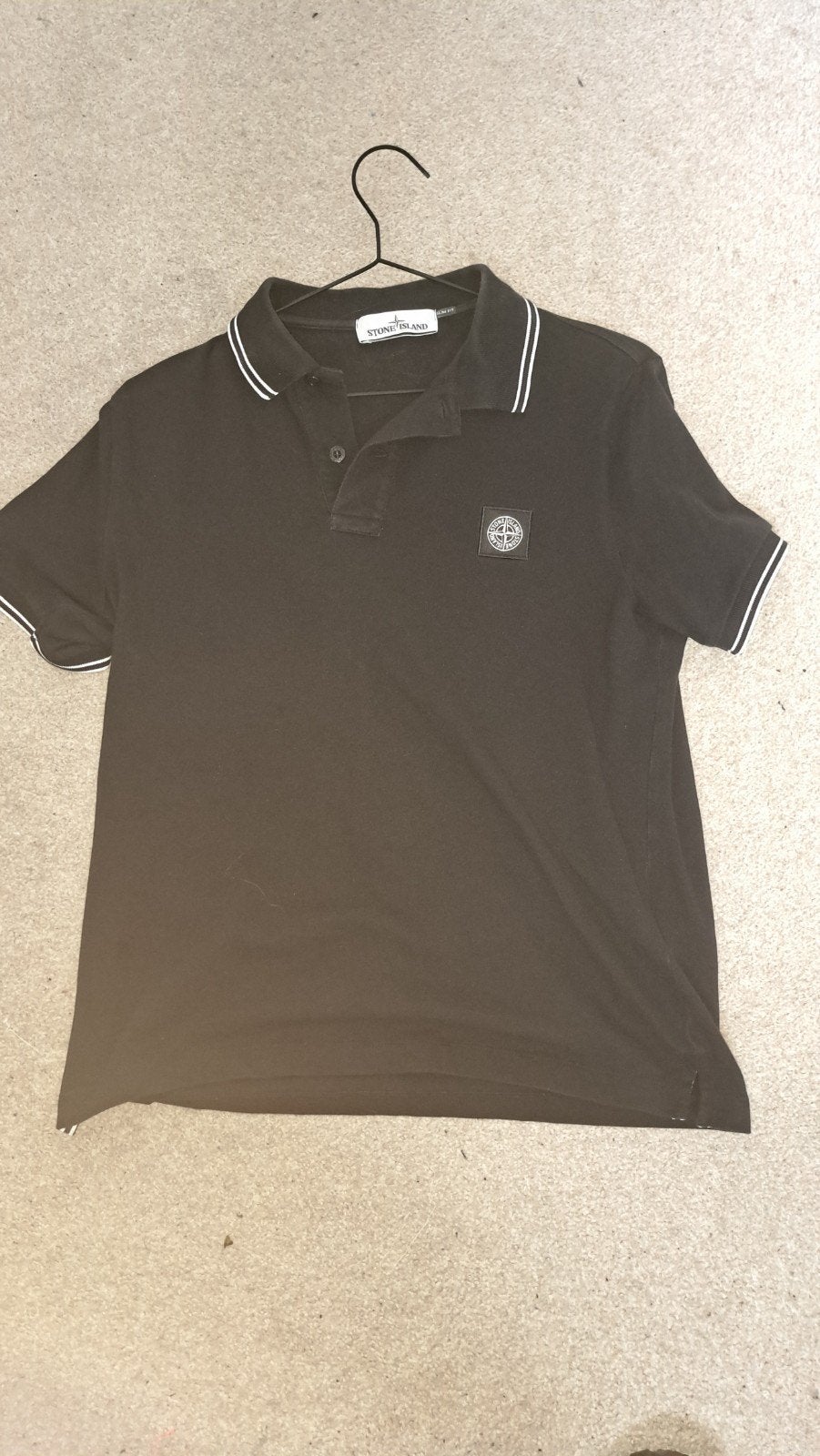 Stone Island Polo - Zwart, Kleding | Heren, Ophalen of Verzenden, Zo goed als nieuw, Zwart