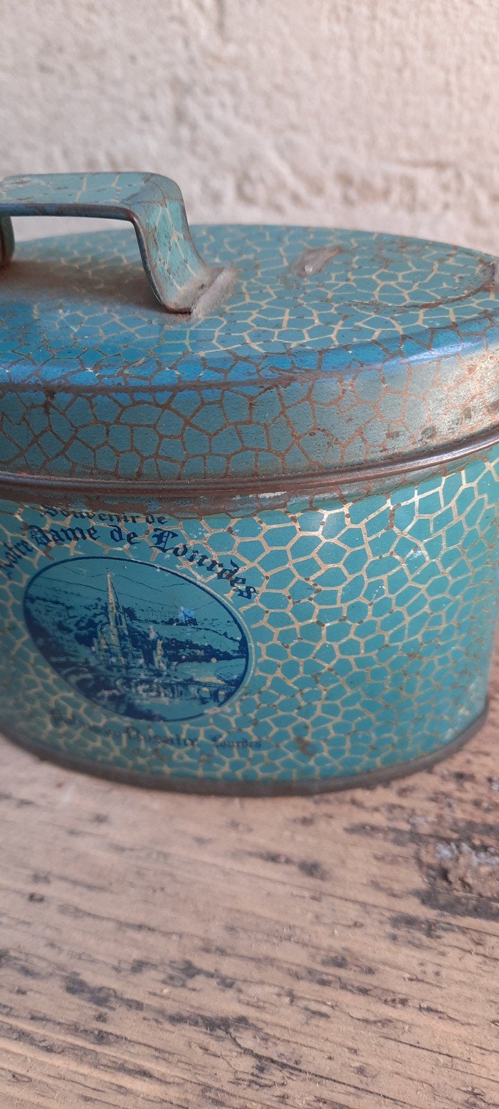 Vintage Lourdes Heilig Water Bidon - Maria en Kerk, Antiek en Kunst, Antiek | Religie, Ophalen of Verzenden