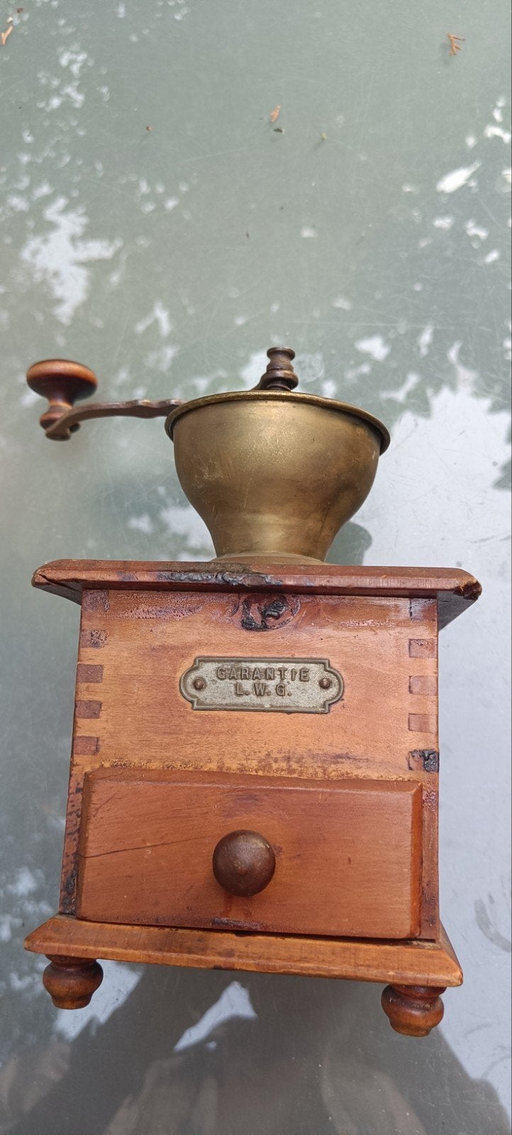 Antieke Koffiemolen met Garantie L.W.G. Plaatje, Ophalen of Verzenden