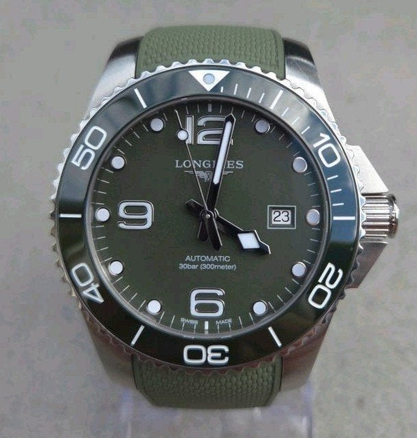 Longines Hydroconquest 43mm, NL papieren & garantie tot 2030, Ophalen of Verzenden, Zo goed als nieuw, Zwart, Android