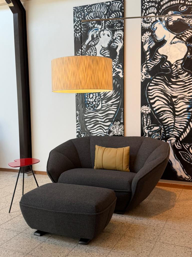 Pode (by Leolux) Colla love seat plus hocker, Ophalen, Nieuw, 75 tot 100 cm, Minder dan 150 cm