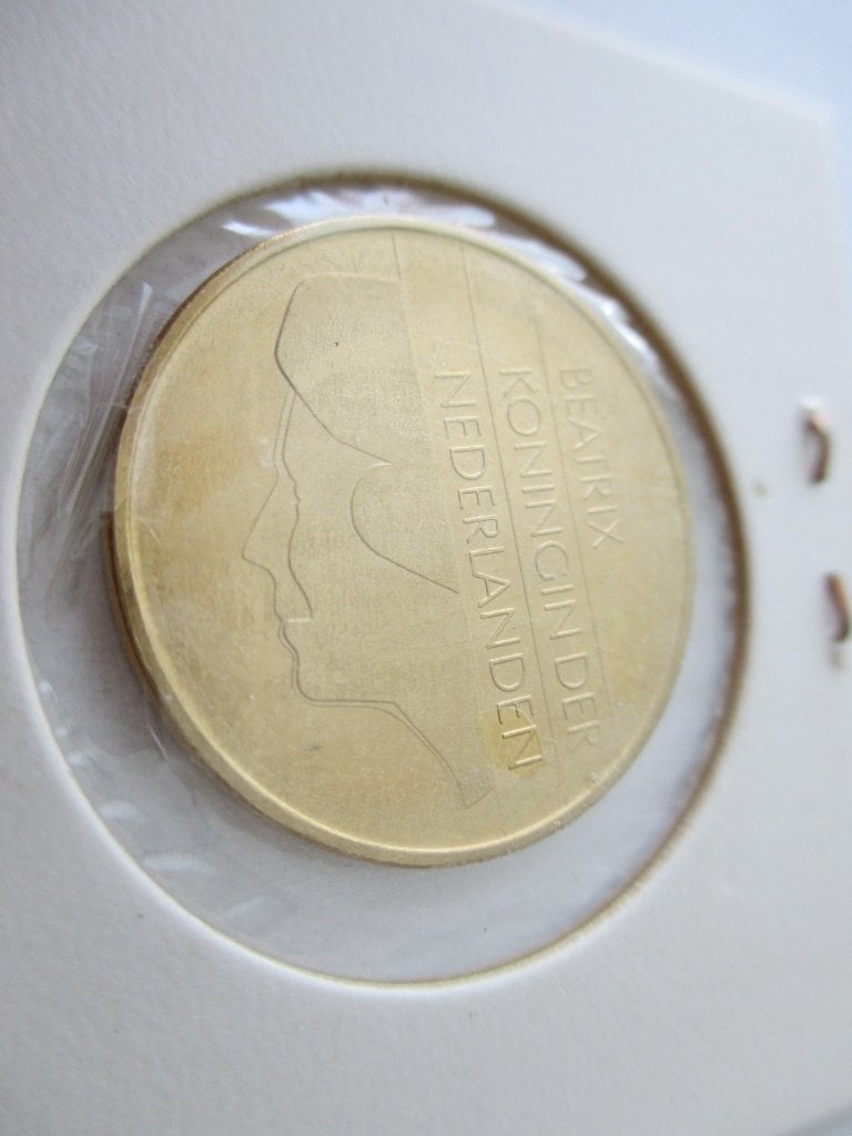 Gulden 1982 verguld, Ophalen of Verzenden, Koningin Beatrix, 1 gulden, Losse munt