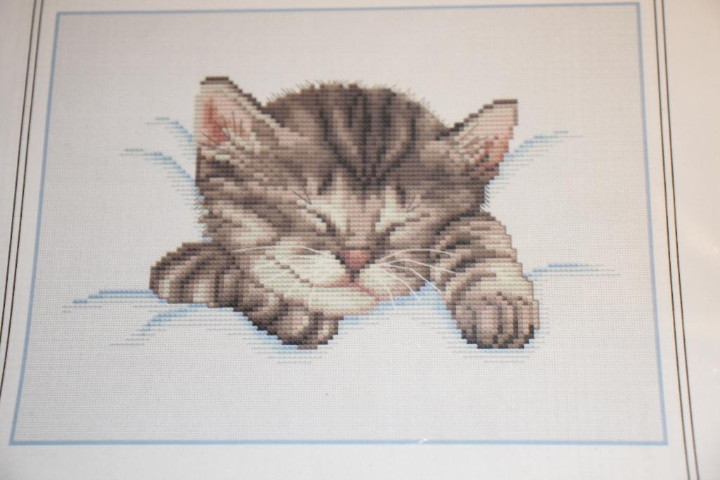 Borduurpatroon - Poes - Alleen het patroon #4220, Ophalen of Verzenden, Nieuw, Handborduren, Patroon