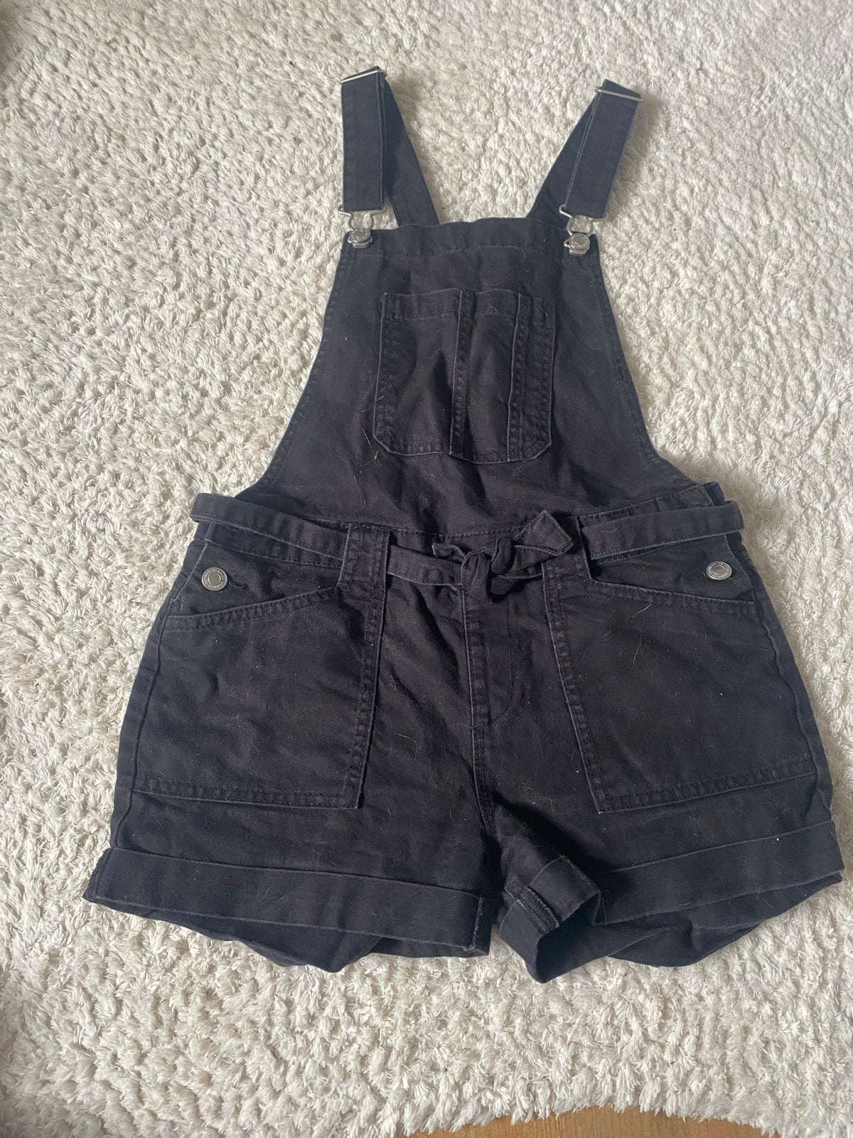 Zwarte spijker jumpsuit short - Denim Co. 12-13 jaar, Ophalen of Verzenden, Gedragen, Maat 34 (XS) of kleiner, Zwart