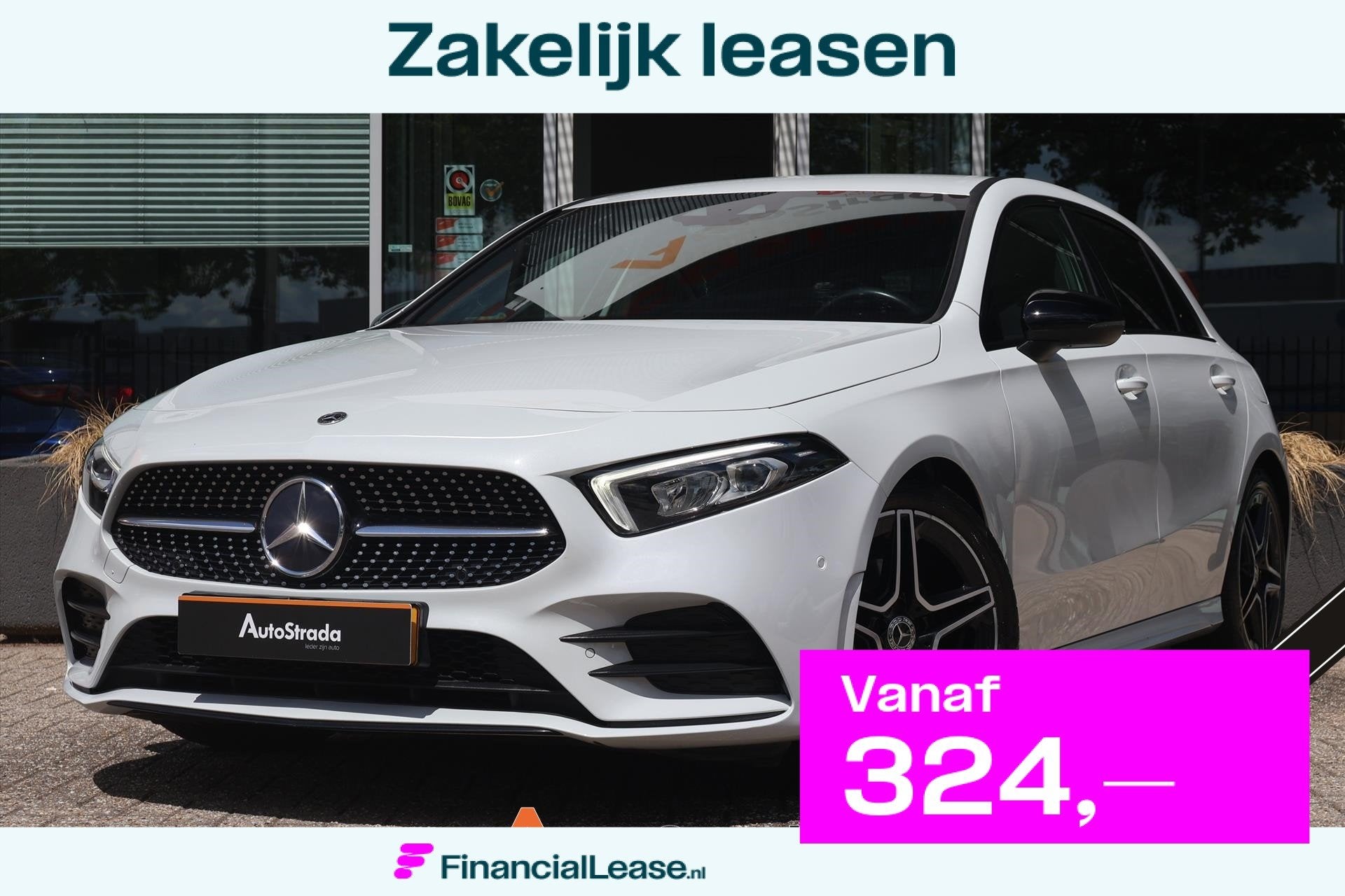 Mercedes A-Klasse A180 AMG-Line 136pk | Sfeer | Cruise | Cli, Dealer onderhouden, 136 pk, Gebruikt, 4 cilinders