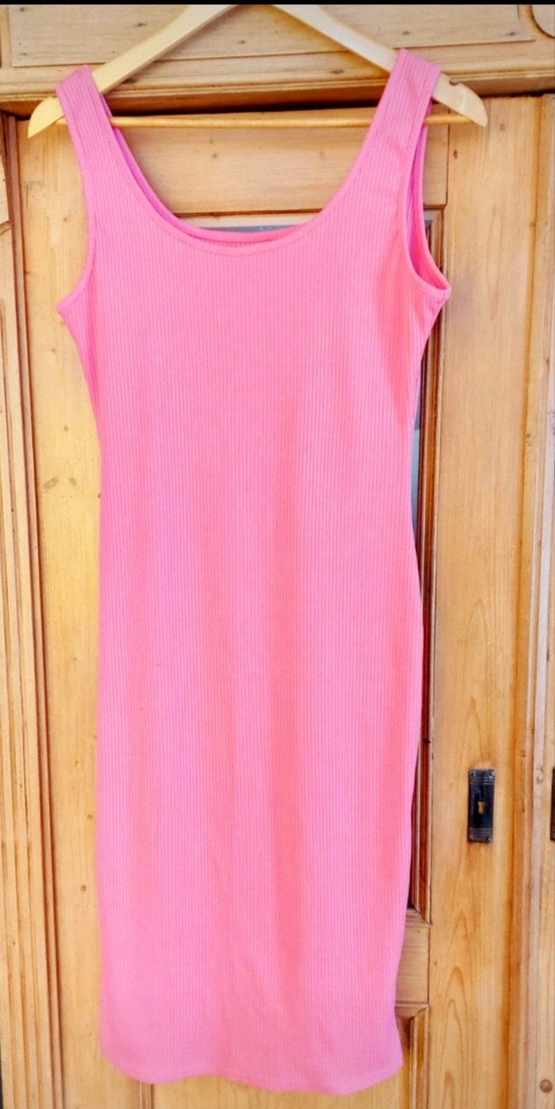 Roze jurk mouwloos Xl viscose elastan met split, Kleding | Dames, Jurken, Zara, Maat 42/44 (L), Ophalen of Verzenden, Zo goed als nieuw