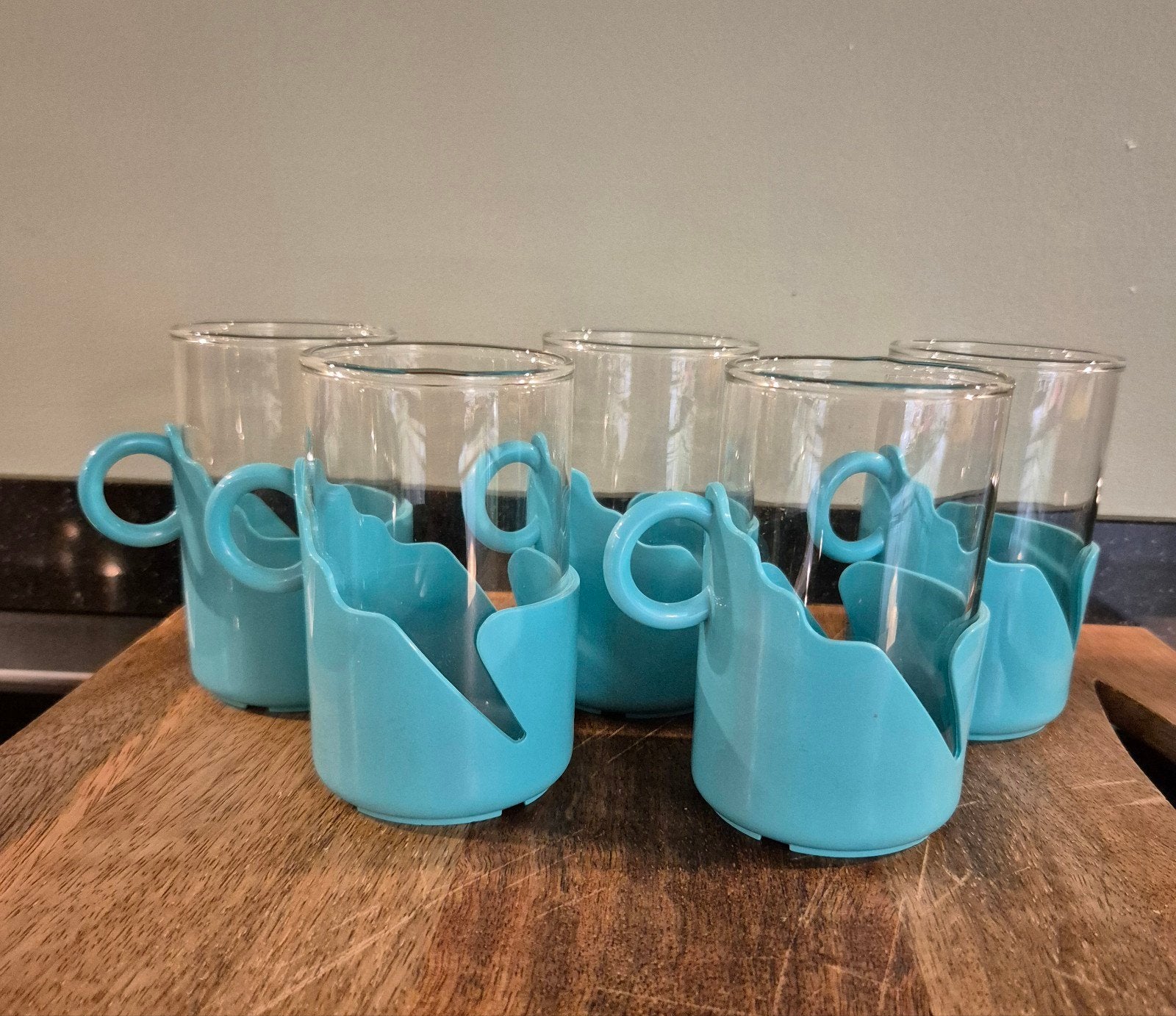 Vintage theeglazen, Glas of Glazen, Ophalen of Verzenden, Overige stijlen, Glas