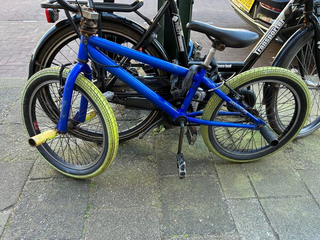 Koni Freestyler BMX Fiets - Blauw met Gele Banden, Ophalen, Gebruikt, Staal, Velgrem