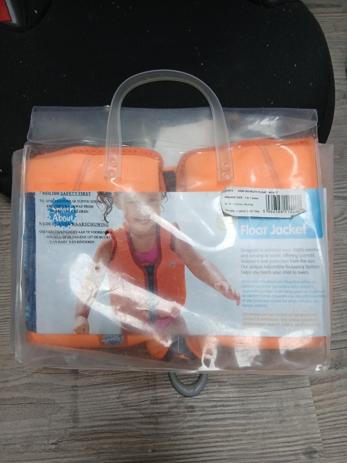 Splash About Float Jacket - Oranje Zwemvest voor Kinderen, Ophalen, UV-zwemkleding, Jongen of Meisje, Overige maten