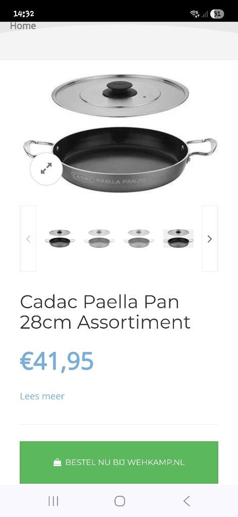 Cadac Paella Pan 28cm Assortiment - Nieuw in doos, Ophalen, Nieuw