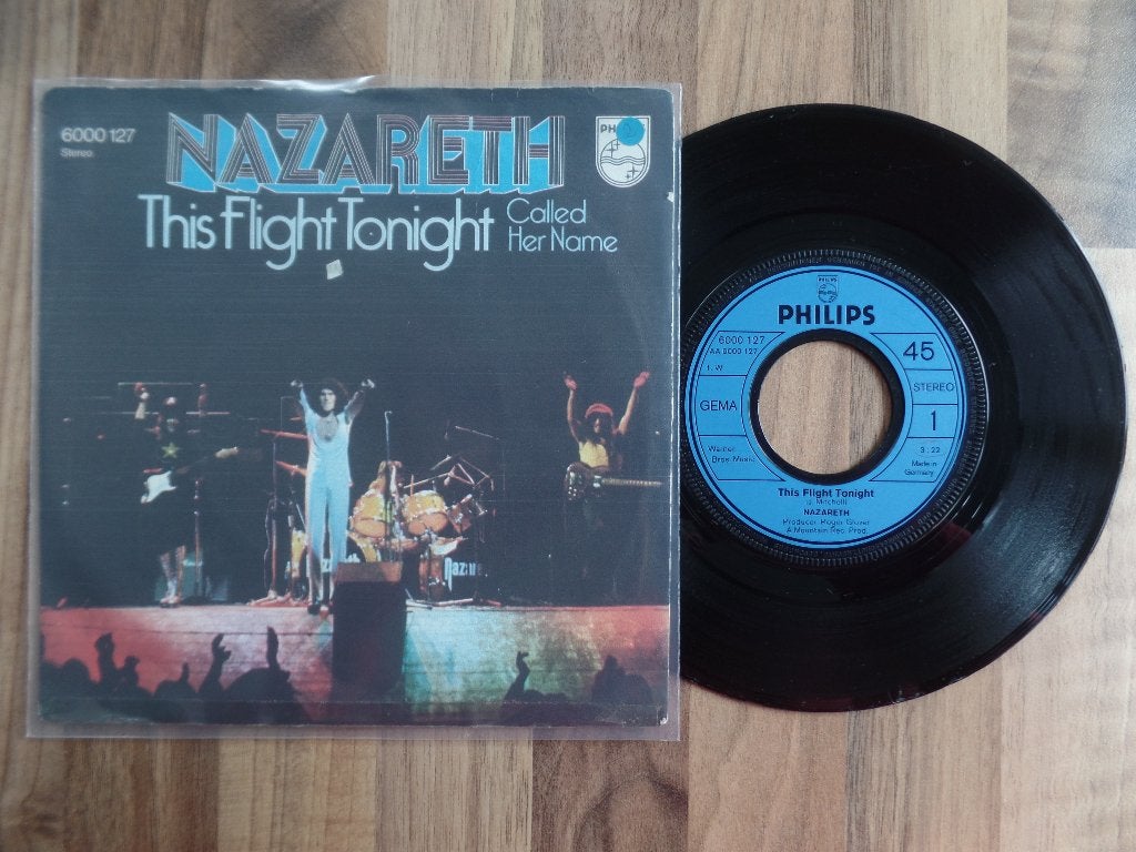 single  Nazareth - This Flight Tonight, Gebruikt, Ophalen of Verzenden, Rock en Metal, Gesigneerd