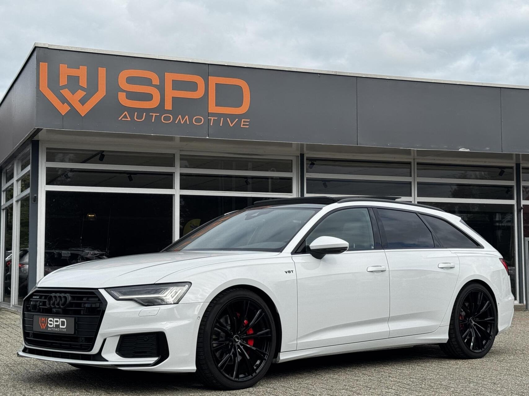 Audi A6 Avant 50 TDI S-Line Quattro|286PK|Pano|Memory|21"ABT, Auto's, Adaptive Cruise Control, Gebruikt, Wit, Diesel