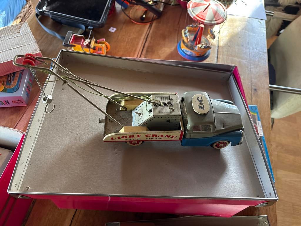 Vintage Blikken Takelwagen 'Light Crane' - Defect, Ophalen, Gebruikt