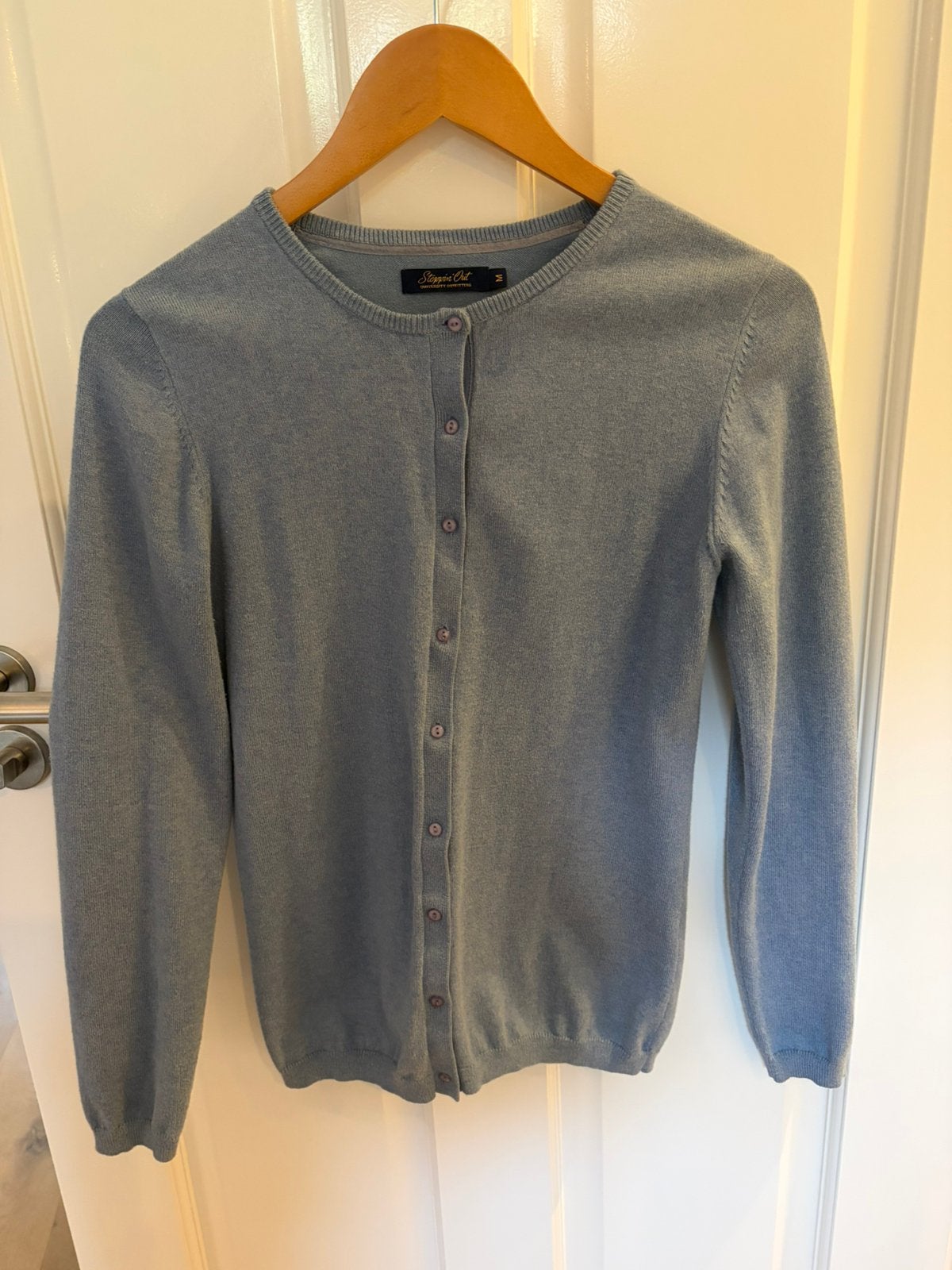 Steppin Out lichtblauw vest – maat M (valt eerder als S/M), Ophalen of Verzenden, Zo goed als nieuw, Maat 38/40 (M), Blauw