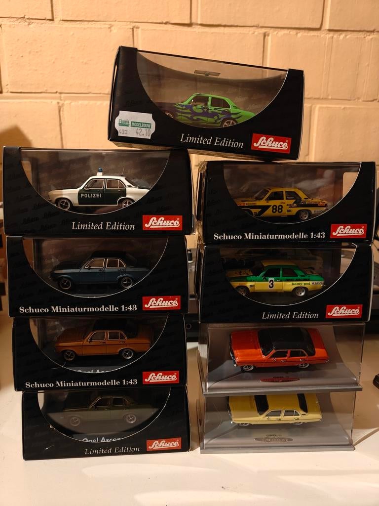 Schuco Opel Ascona A 1/43 9 stuks, Hobby en Vrije tijd, Modelauto's | 1:43, Ophalen of Verzenden, Nieuw, Auto, Schuco
