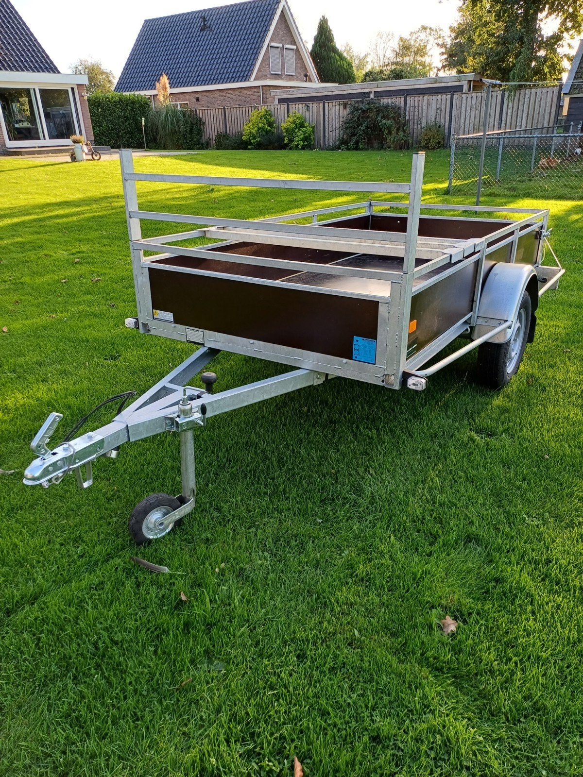 aanhanger kar  enkelasser plateau wagen., Caravans en Kamperen, Ophalen of Verzenden