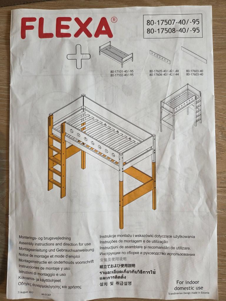 Flexa kinderbed onderzet hoogslaper - compleet, Ophalen, 85 tot 100 cm, Gebruikt, Hoogslaper of Stapelbed