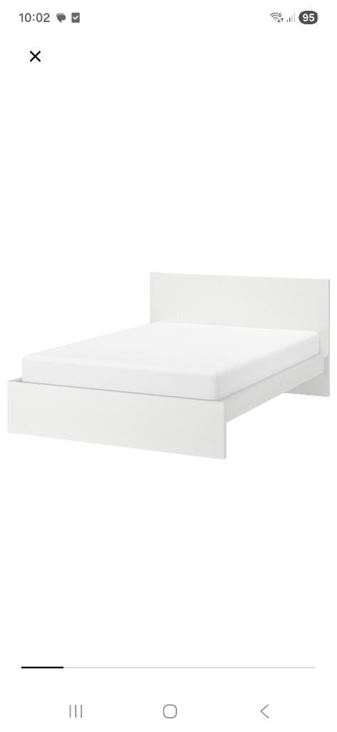 Malm Bed, Gebruikt, Tweepersoons, Ophalen of Verzenden, 180 cm
