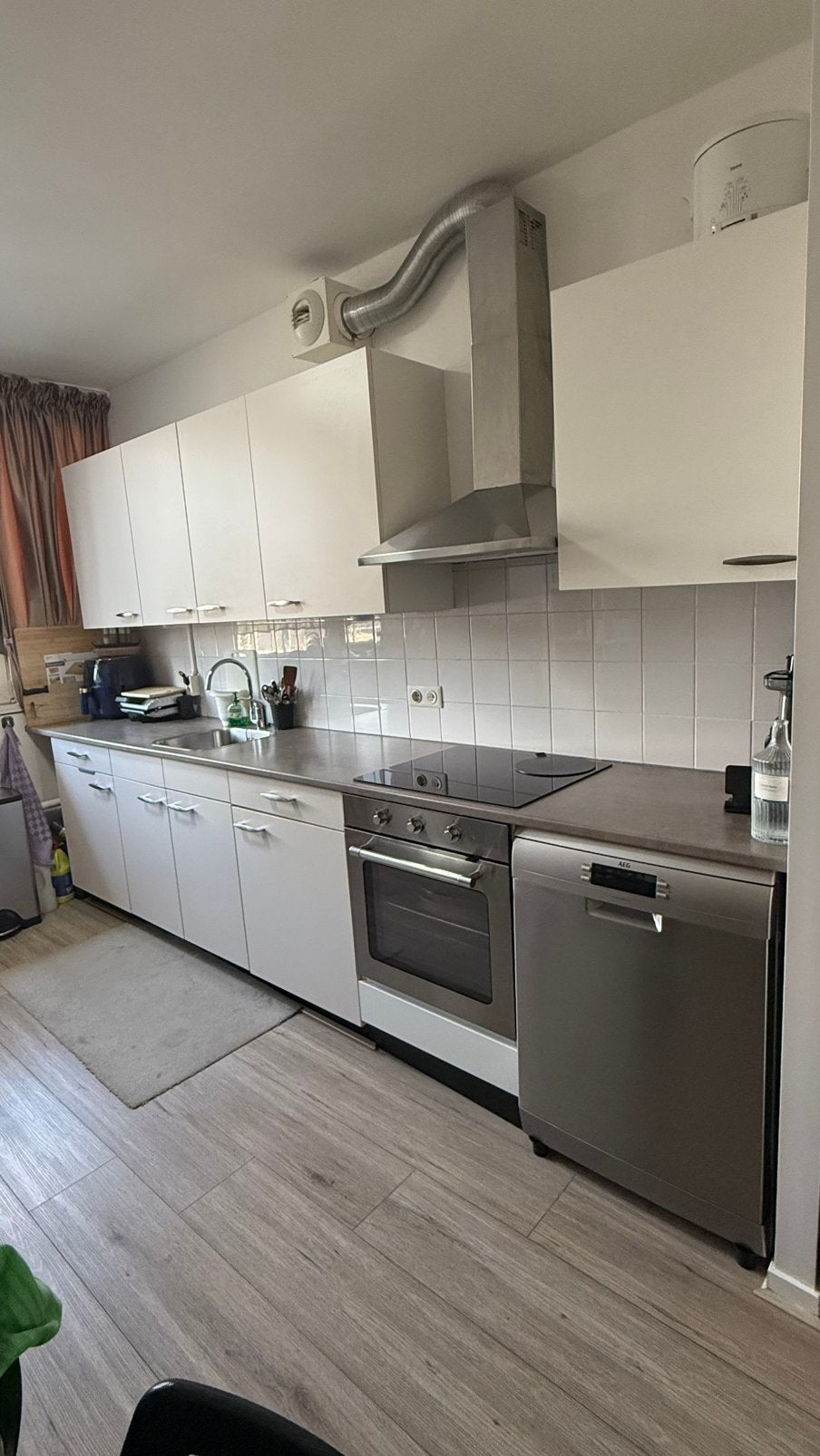 Bruynzeel keuken compleet met apparatuur 3m56 lang, Ophalen, Zo goed als nieuw, Wit