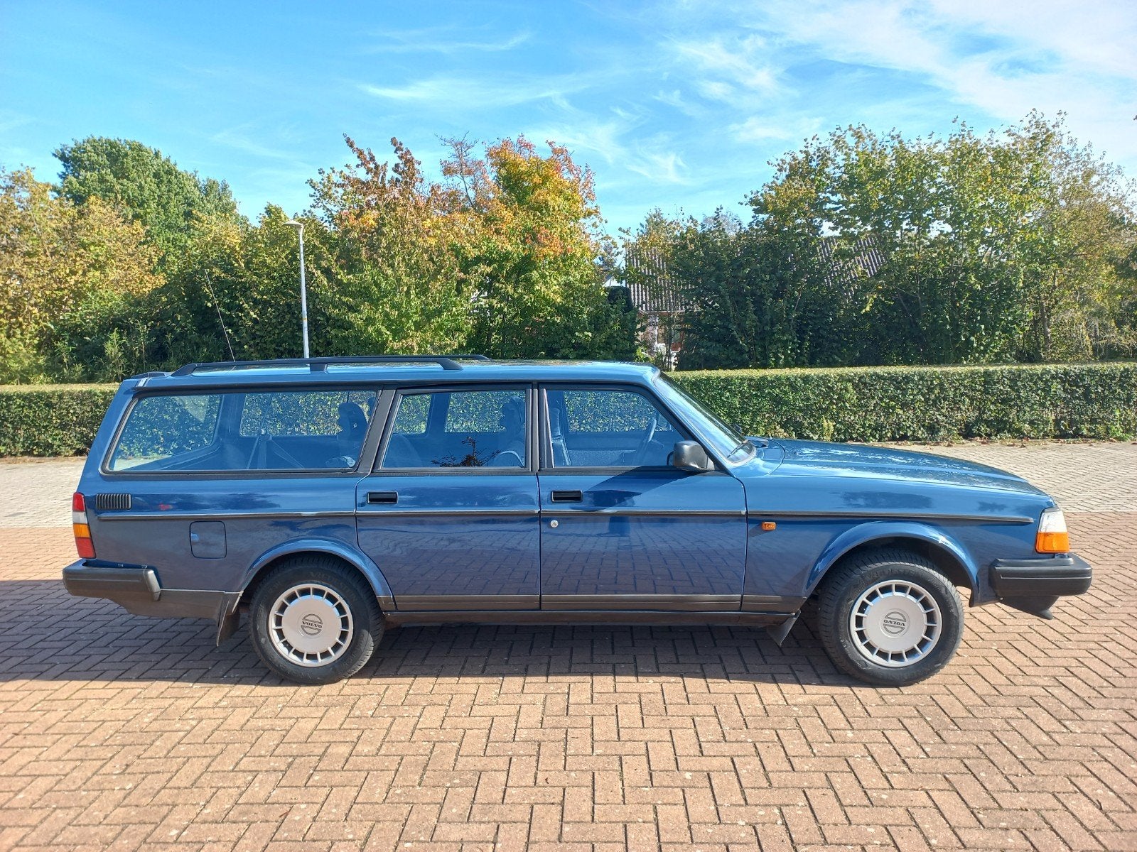 Mooie en goede Volvo 240 Polar  2.3i 113 pk blauw 1992, Metallic lak, 4 cilinders, Blauw, Stationwagon