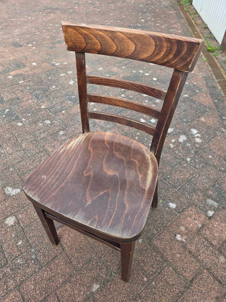 Houten kroeg stoelen, Huis en Inrichting, Stoelen, Ophalen, Gebruikt, Bruin, Vier