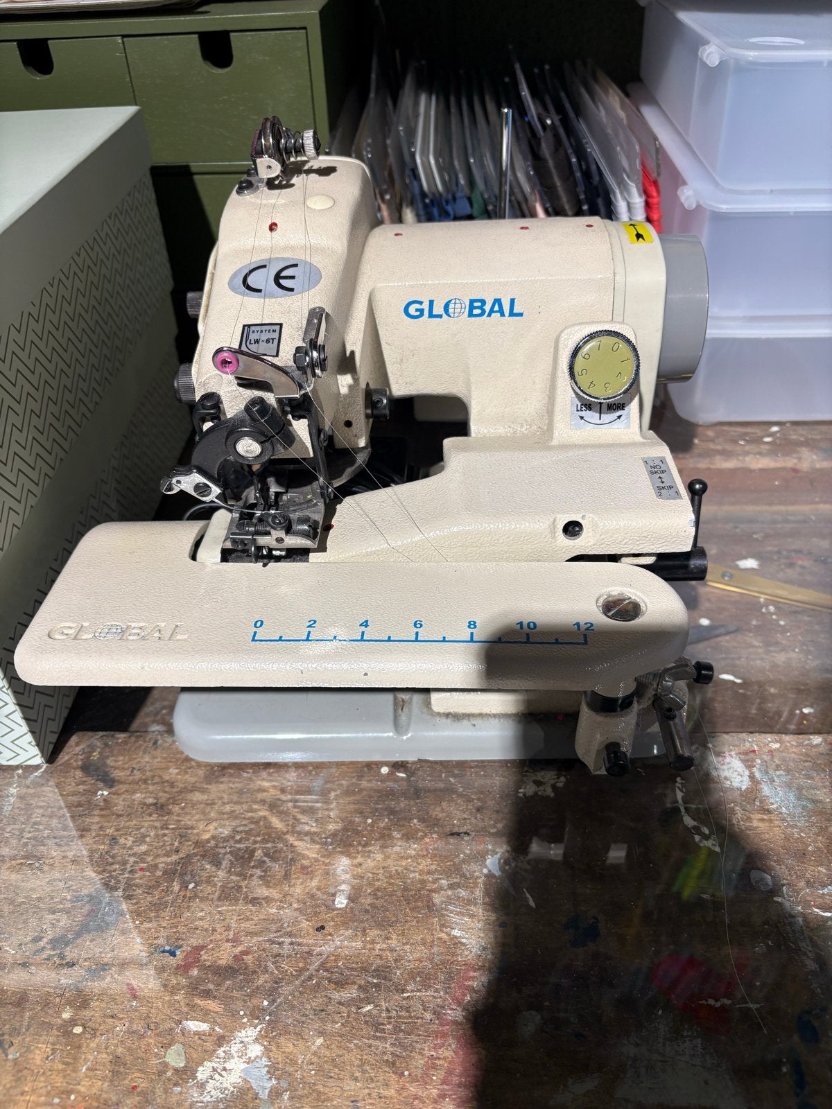 Global Blindzoommachine - Professioneel en Betrouwbaar, Overige merken, Gebruikt, Ophalen of Verzenden, Naaimachine