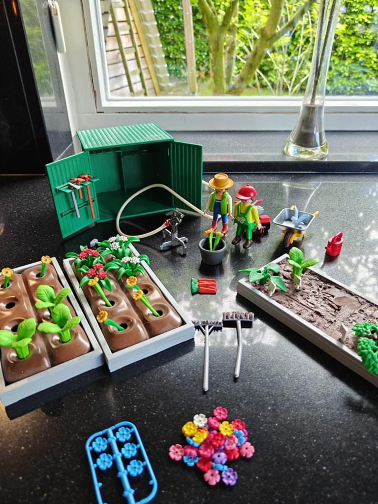 Playmobil bloementuin, Ophalen