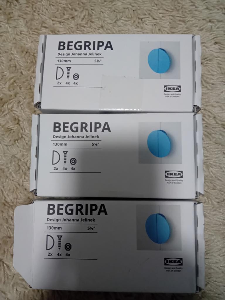 IKEA Begripa Handgrepen - 3 stuks, 130mm, blauw, Ophalen of Verzenden, Nieuw