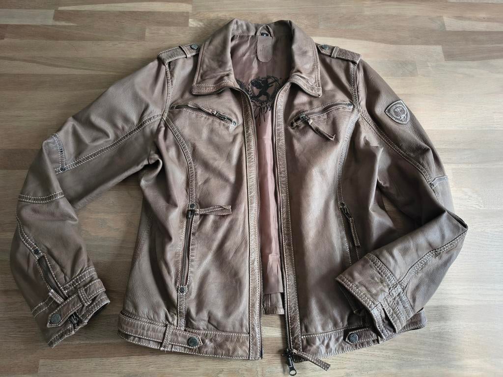 Gipsy leren jas, maat XL, Kleding | Dames, Gipsy, Bruin, Maat 46/48 (XL) of groter, Ophalen of Verzenden