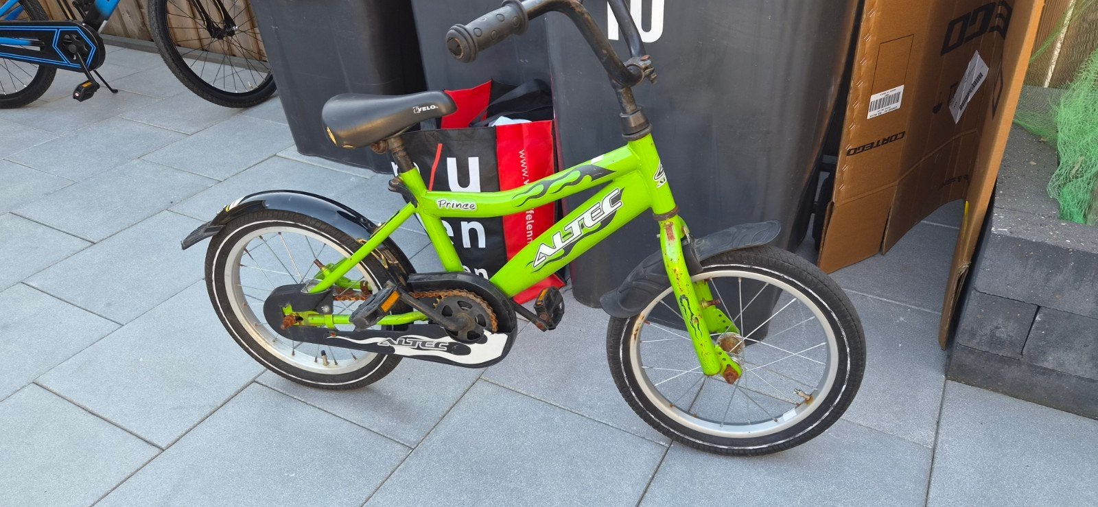 Groene kinderfiets Altec, 16 inch, Fietsen en Brommers, Fietsen | Kinderfietsjes, Ophalen, Gebruikt, 16 tot 20 inch