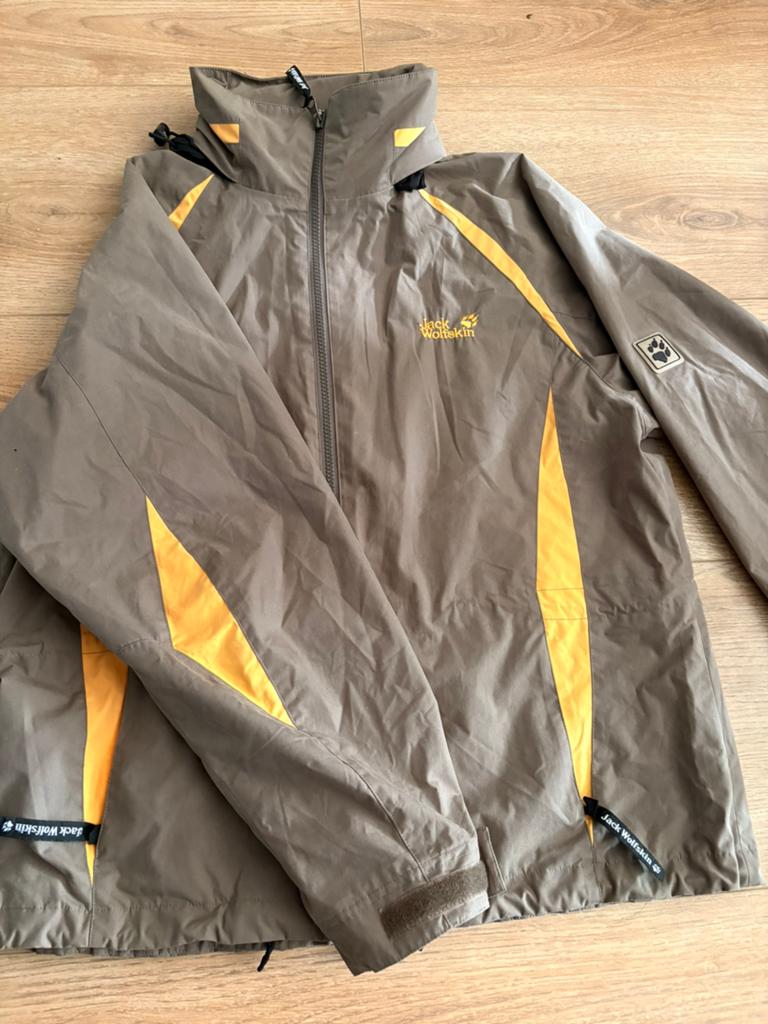 Vintage Jack Wolfskin jas, Ophalen of Verzenden, Gedragen, Maat 38/40 (M), Grijs