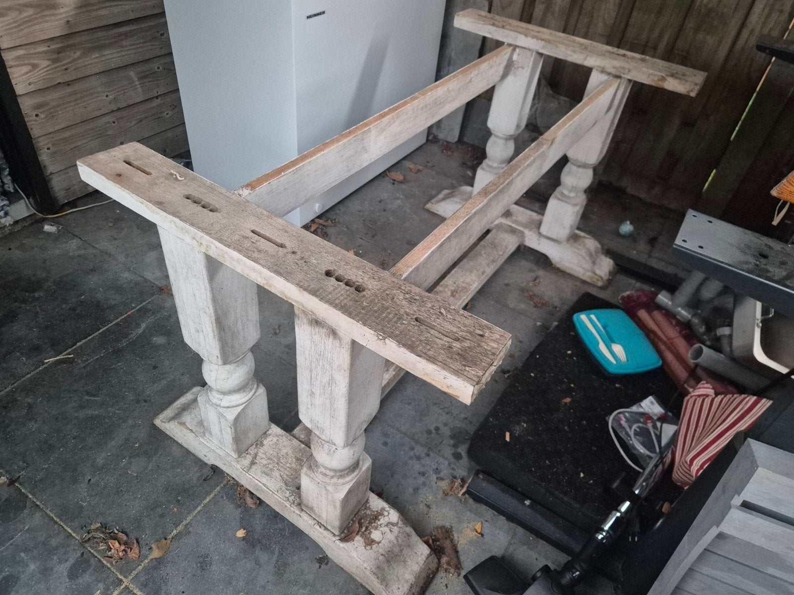 Gratis: Robuuste houten tafelpoten - Landelijke stijl, Ophalen, Tafelpoot, Minder dan 50 cm, Gebruikt
