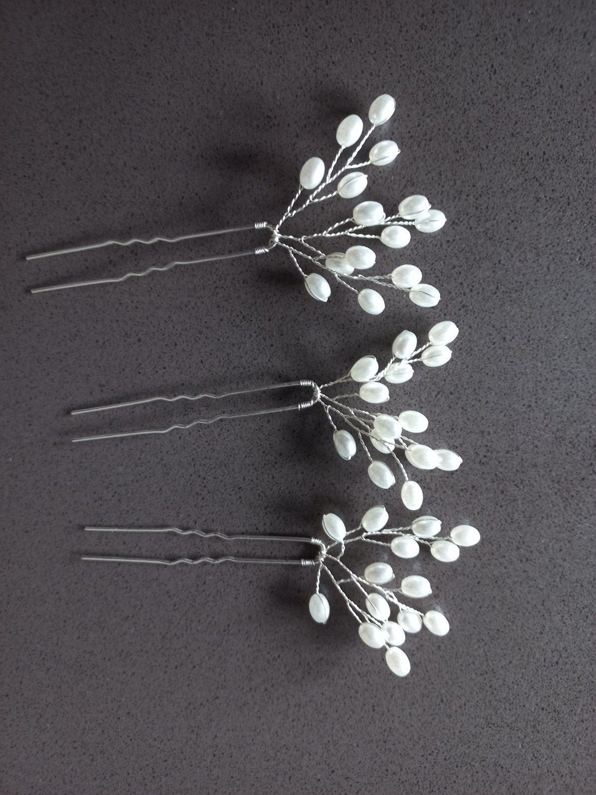 3 Haarspeldjes met parels voor bruidskapsel, Ophalen of Verzenden, Nieuw, Wit, Accessoires