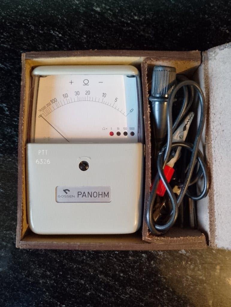 Gossen Panohm Weerstandsmeter (PTT 6326) – Complete staat, Ophalen of Verzenden, Zo goed als nieuw, Overige meters