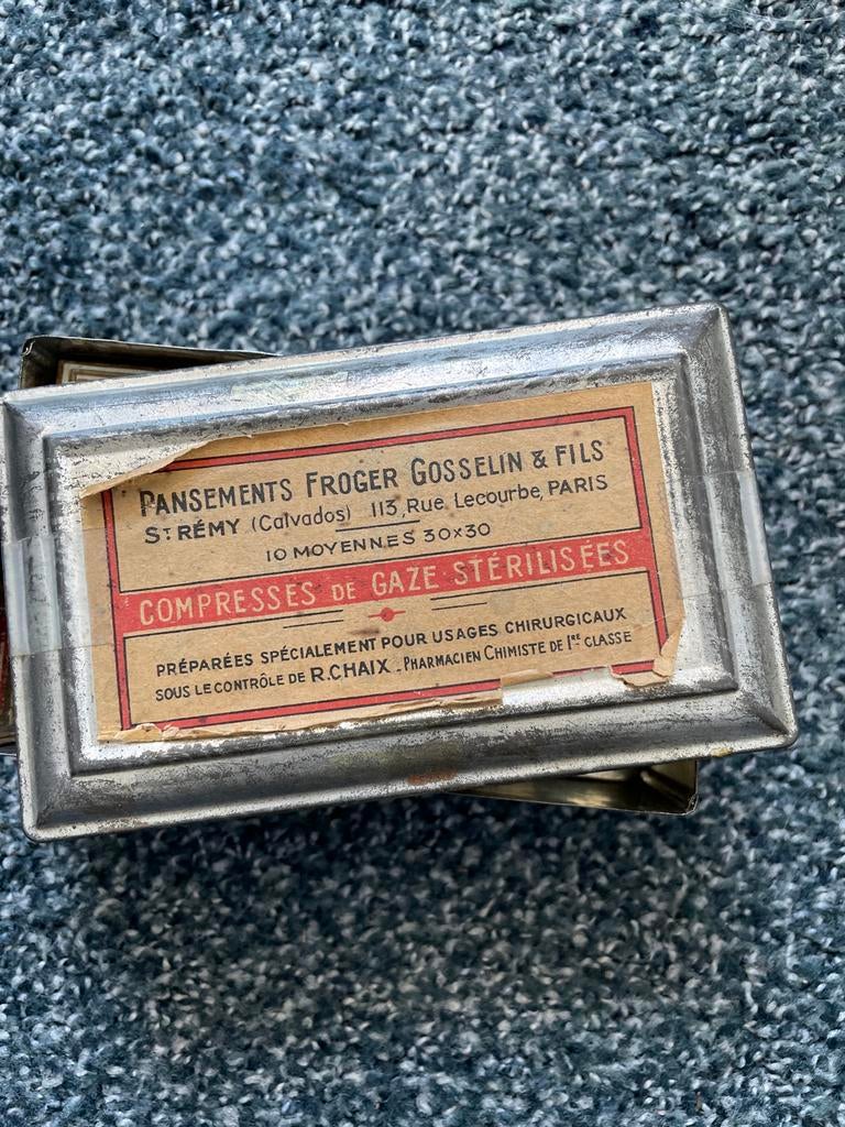 Vintage Froger Gosselin & Fils Steriele Gaasjes Blik, Ophalen of Verzenden