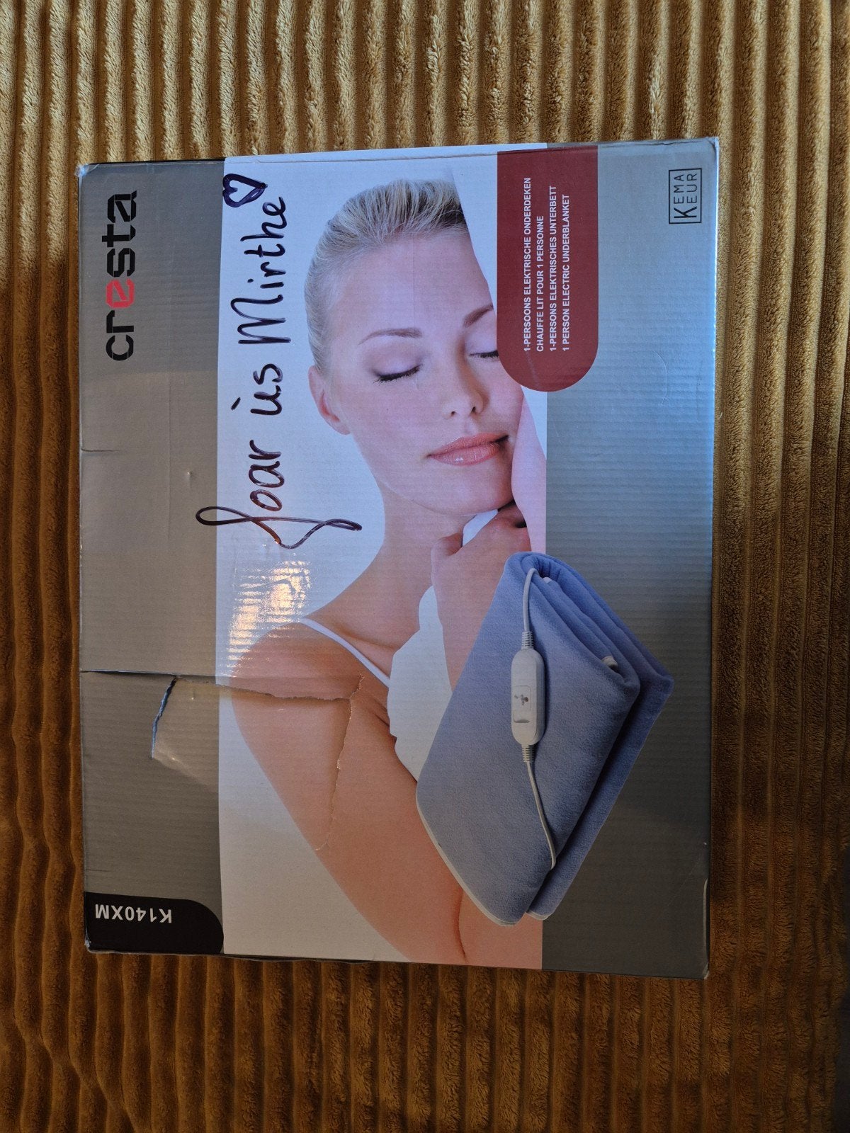 Cresta 1-persoons elektrische onderdeken, Ophalen, Eenpersoons, Nieuw, Deken of Dekbed