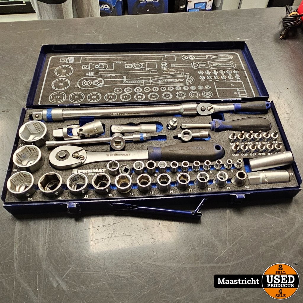 Dopsleutelset 55-Delig 1/2, Flex Ltd., Gebruikt, https://flex.com/contact-us, Nobelstraat 10, 5807 GA Oostrum LB, Limburg, Nederland
